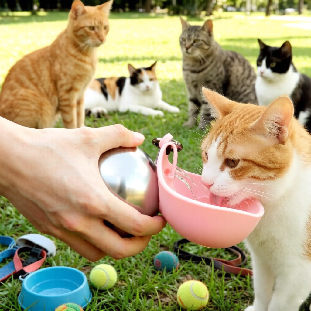 Dog Water Bottle with Bowl